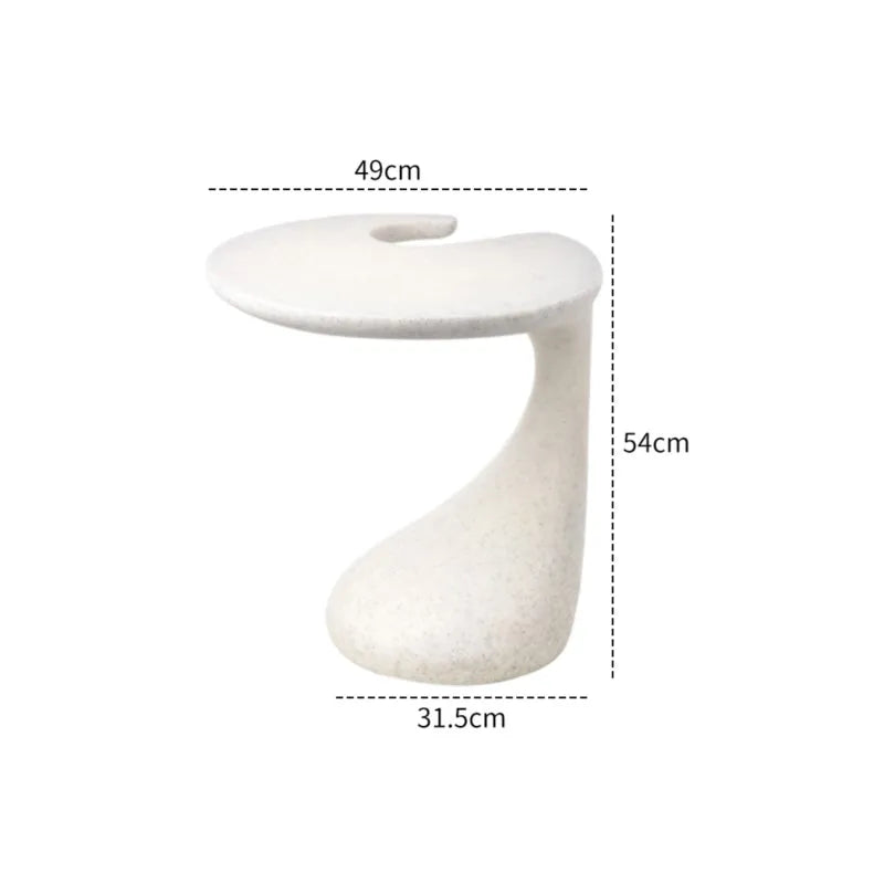 Realife Light Luxury High-end Creative Bedside Table Shelf Sofa Edge Table Living Room Mobile Black Minimalist Coffee Table 2025