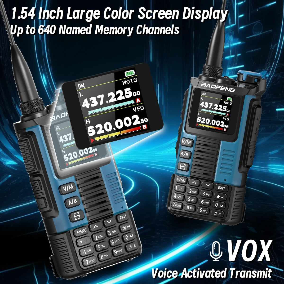 Baofeng UV-K67 PRO Walkie Talkie Long Range Multi Band Wireless Copy Frequency DTMF 640CH NOAA Type-C Ham Two Way Radio UV-5R
