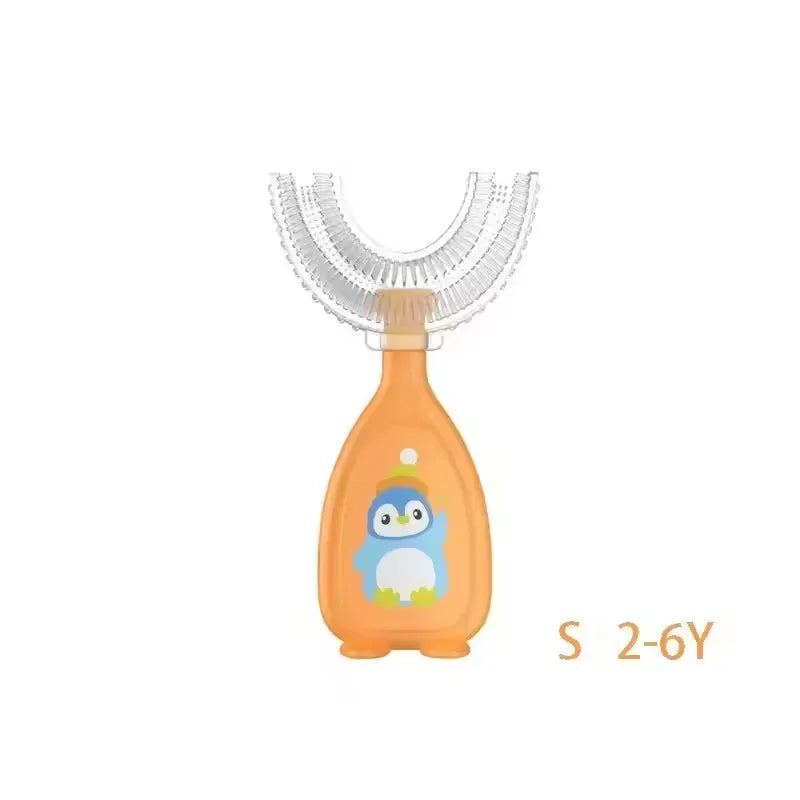 360 Degree U-Shaped Kids Toothbrush Soft Silicone Bristles Waterproof Oral Care Teeth Whitening Children's Health Brush
