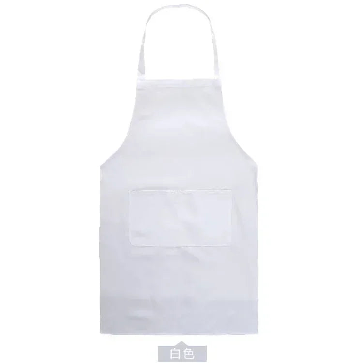 Adjustable Cooking Apron Unisex  Household Solid Color Chef Waiter Barbecue Hairdresser Adult Pocket Apron Kitchen Supplies Tool