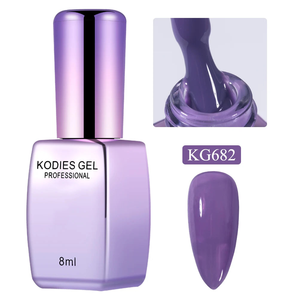 KODIES GEL New Gel Nail Polish 8ML Jelly Autumn Winter UV Semi Permanent Milky White Soft Nail Art Gels Varnish French Manicure