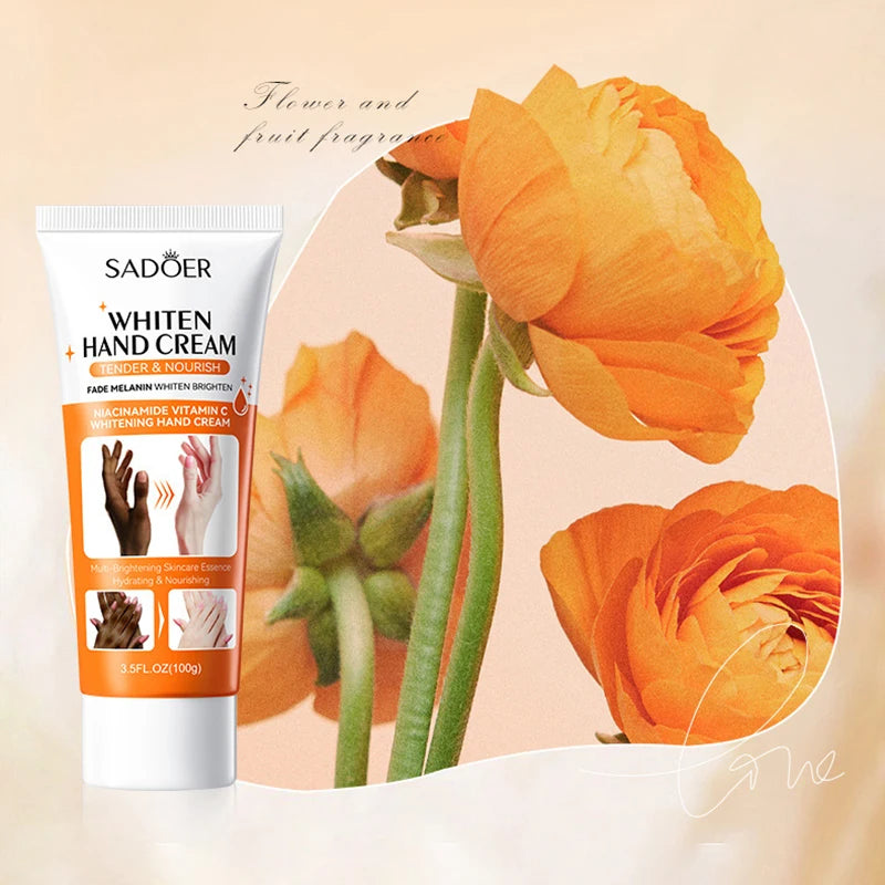 1/2/3pcs SADOER 100g Moisturizing Hand Cream Tender Nourish Non Greasy Brightening Hydrating Beauty Hands Travel Size Skin Care