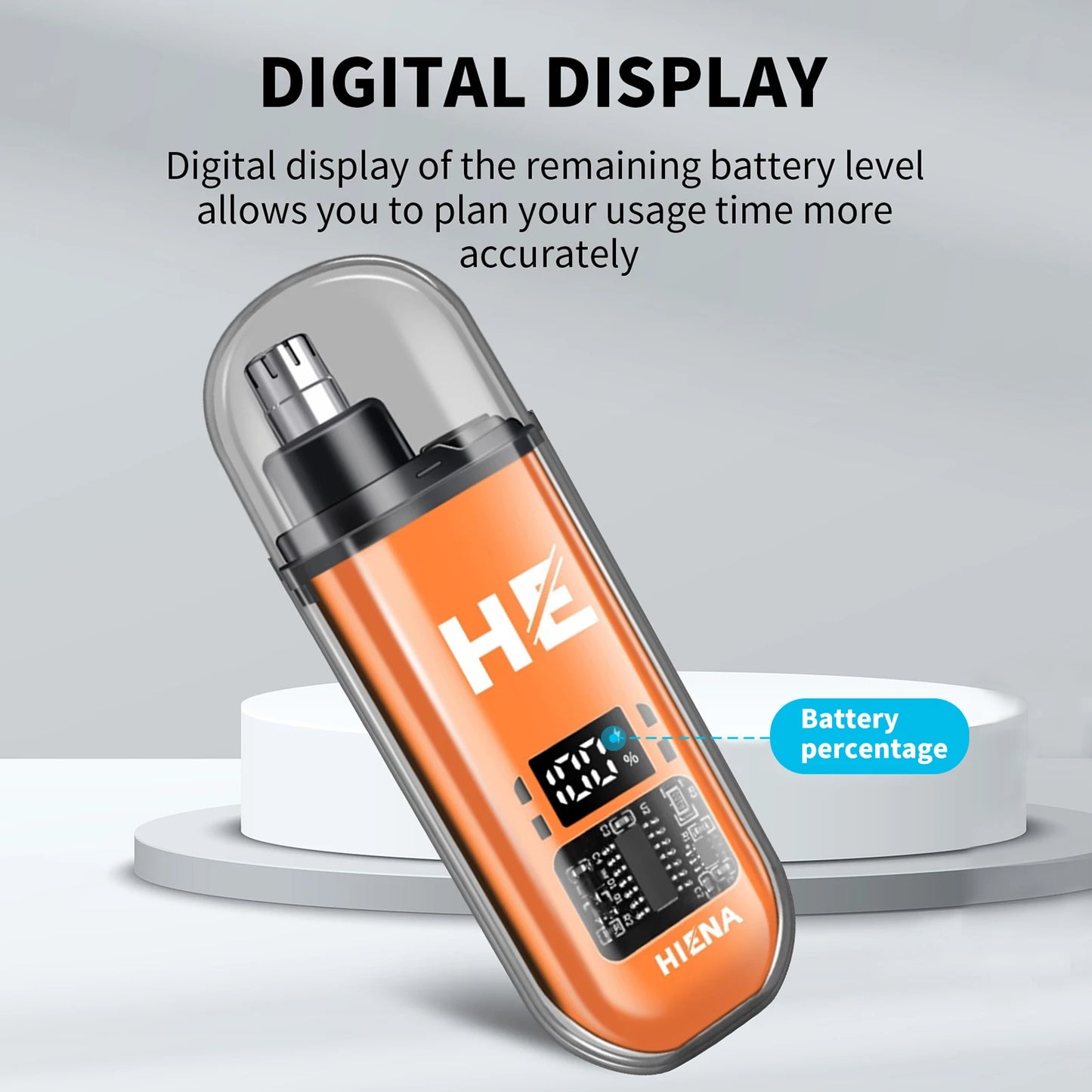 HIENA Electric Nose Hair Trimmer 5V1A Rechargeable Mini Pocket Nose Ear Hair Shaving Eyebrow Trimmer Clipper Wet and Dry Haircut