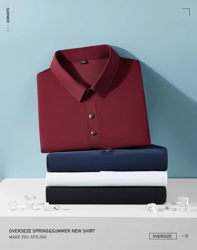 Men Polo Shirt Summer Cool Oversized 5XL 6XL 7XL 8XL Plus Size T Shirt 2024 Short Sleeve Breathable Thin Loose Fashion Male Soft