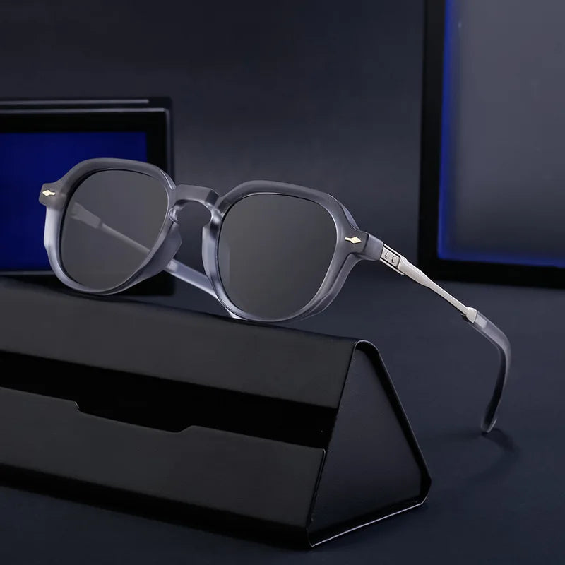 Retro Style Rectangular Frame Sunglasses Luxurious Outdoor Street Photography Sunscreen Glasses Fishing Driving