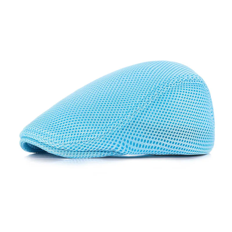 Breathable Mesh Hollow Berets Hat For Men Convenient Spring Summer Beret Quick-drying Newsboy Cap Retro Sun Hats Painter Caps