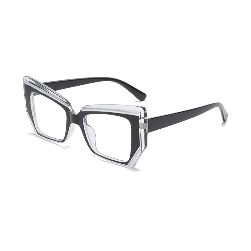 Cat Eye Anti Blue Light Glasses Women Trendy Polygonal Vintage Luxury Design Eyeglasses Ladies Fashion Irregular Square Eyewear