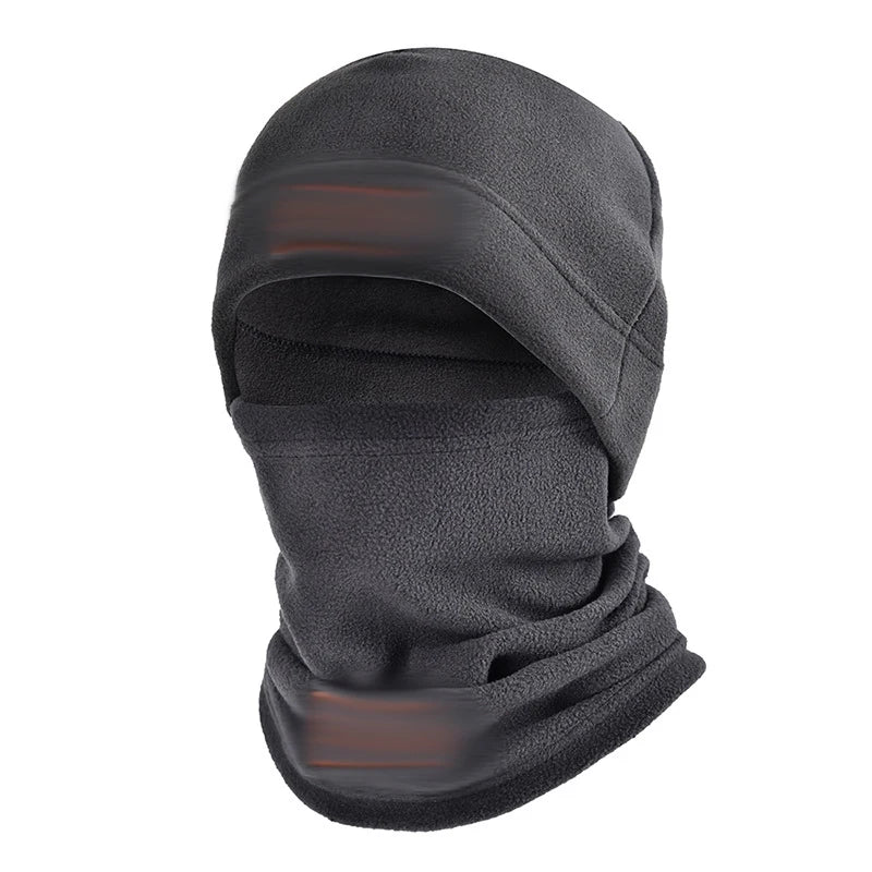 Autumn Winter Sports Warmth Velvet Hat Fuzz Neck Cover Outdoor Cycling Face Shield Warmth Shawl Set Unisex Neutral