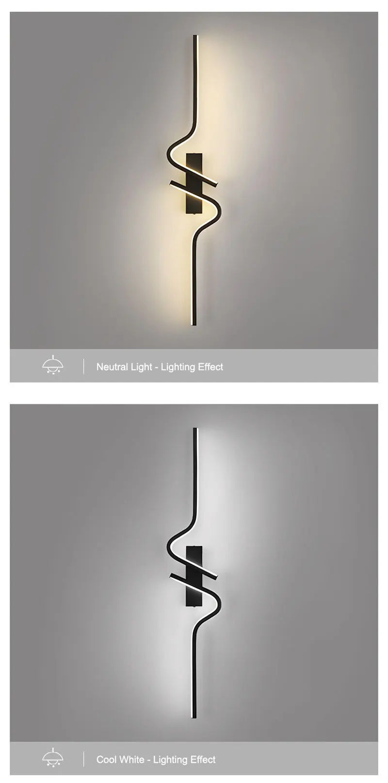 Modern LED Wall Lamps Long Strip Up and Down LED Wall Lights Bedroom Bedside Hallway Lighting Fixture AC85-265V Wall Sconce