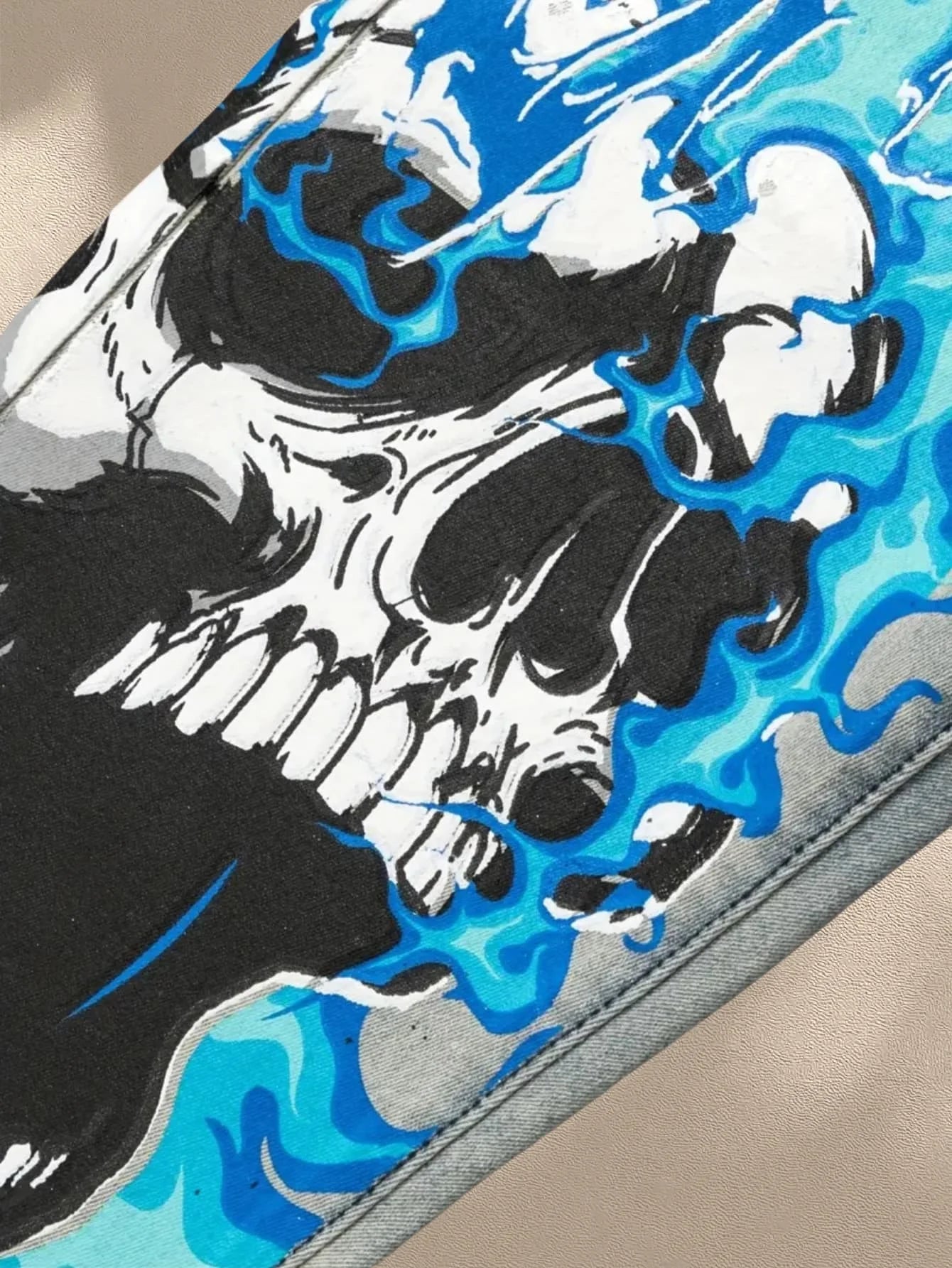 Y2K Men's Denim Jeans  Trendy Print  Expresses Personal Style  Elastic and Breathable Fabric  Best selling with Free Shipping