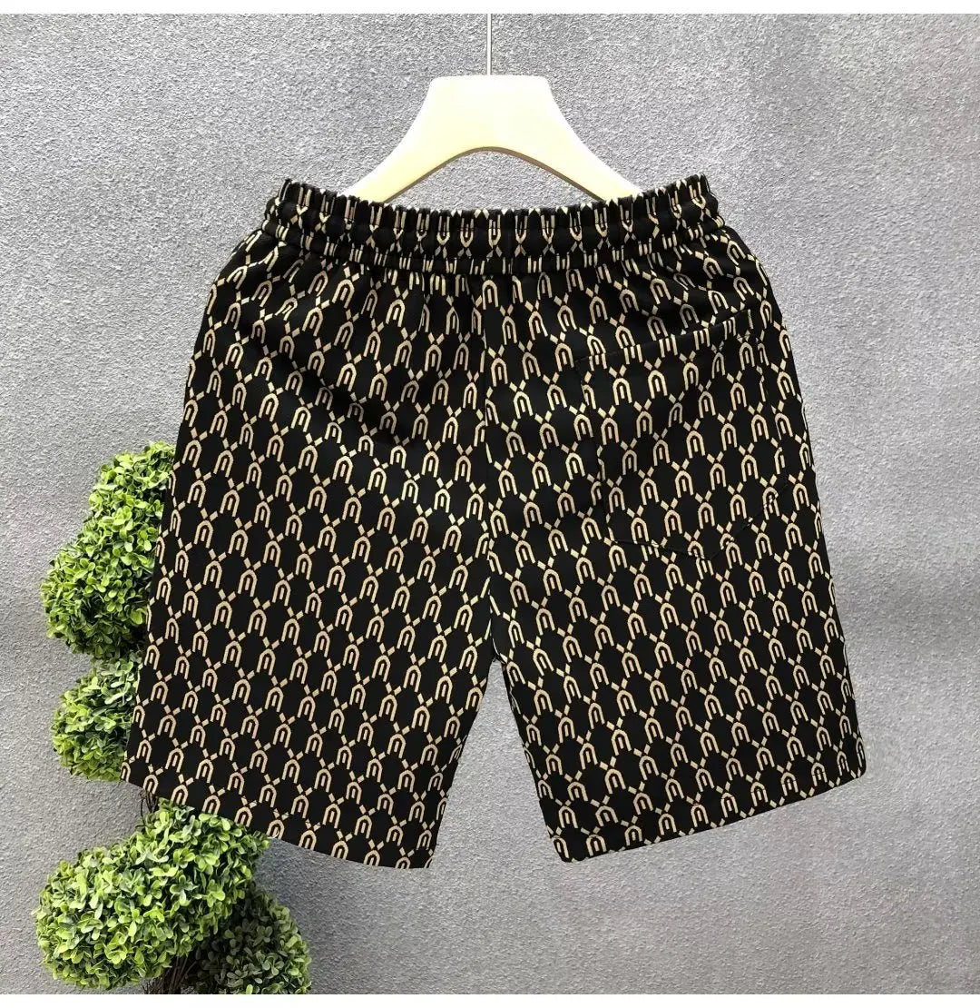 High Quality Men's Shorts Summer American Gym Shorts Fashion Green Short Pants Harajuku High Street Men's Clothing Streetwear