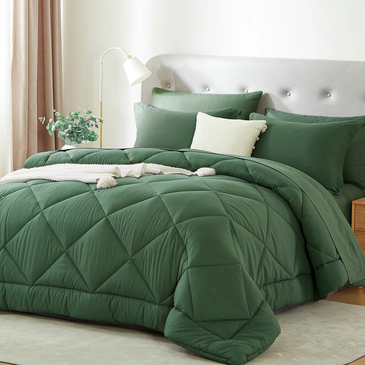 Comforter Set - 5/7 Pieces in a Bag, Bedding Sets with Comforters, Sheets, Pillowcases & PillowShams