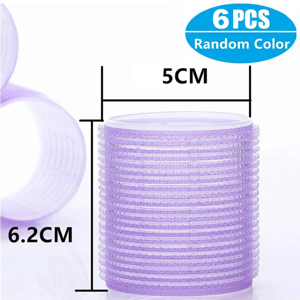 Hair Rollers Self Grip Hook Hair Curlers Heatless Hair Roller Salon Hair Dressing Curlers Jumbo Size Sticky Hair Styling Tools
