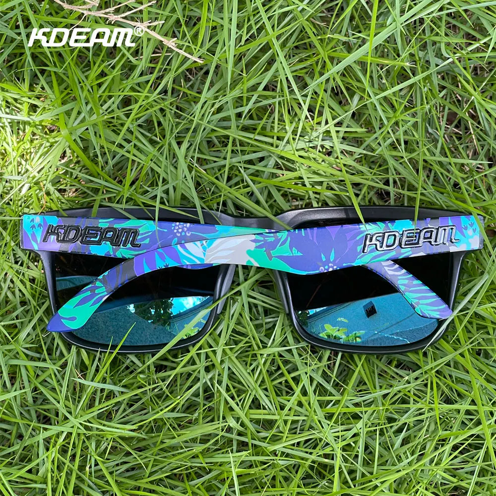 KDEAM Sleek Square Style Suits For Women And Men Fishing Sunglasses Polarized Vibrant Colors Three Dimensional Sunglass