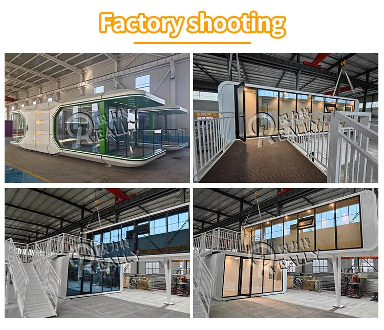 Prefabricated Space Capsule House Container Houses Customized Luxury Capsule Hotel  Tiny Houses