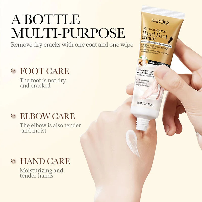 3pcs SADOER Anti Crack Hand Foot Cream Anti-Drying Heel Cracked Repair Feet Mask Removal Dead Skin Moisturizing Feet Care