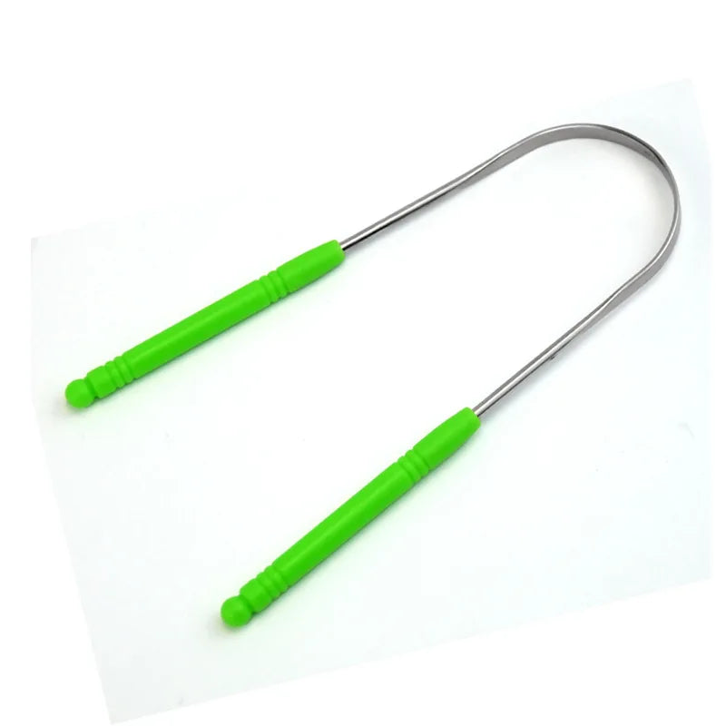 Tounge Scrapers Limpiador De Lengua Stainless Steel Fresh Breath Cleaning Coated Tongue Toothbrush Oral Hygiene U-shaped Metal