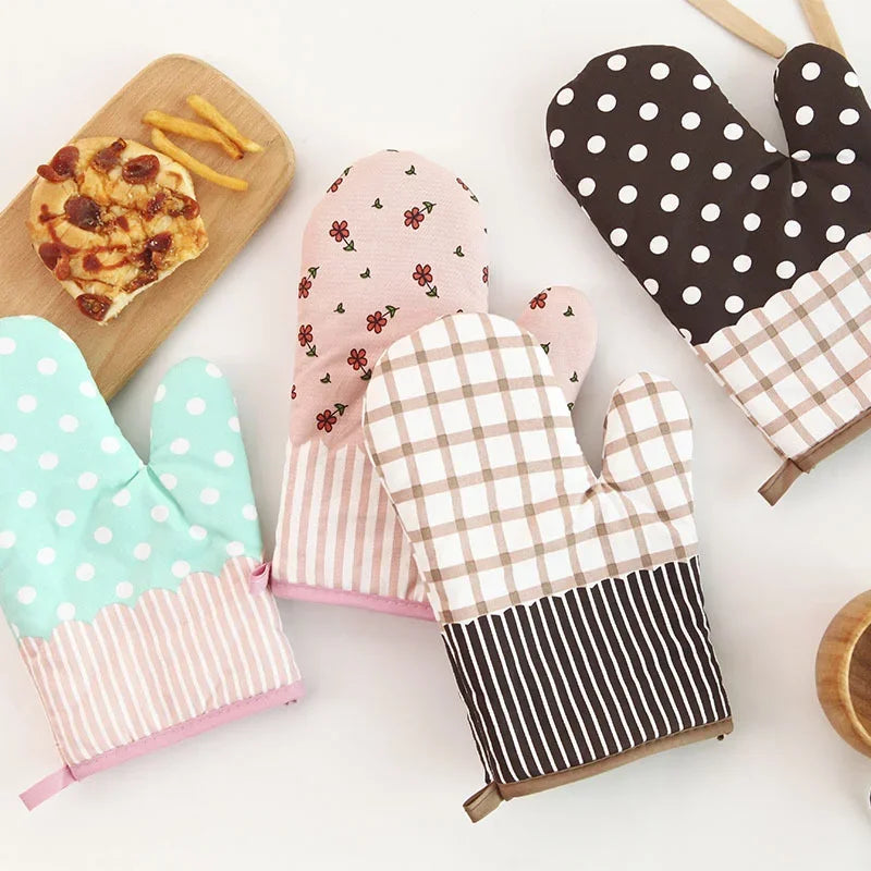 1Pcs Hot Oven Mitts Baking Anti-Hot Gloves Pad Oven Microwave Insulation Mat Baking Kitchen Tools