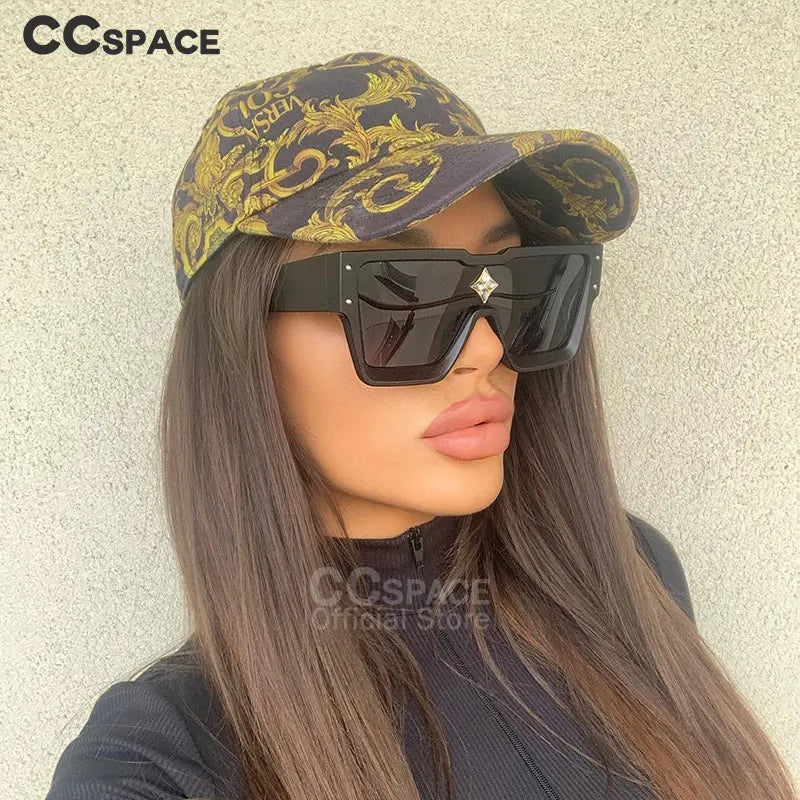 47555 Millionaire Diamond Flower Sunglasses Men Women Fashion Brand Designer Sunshade Uv400 Retro Glasses
