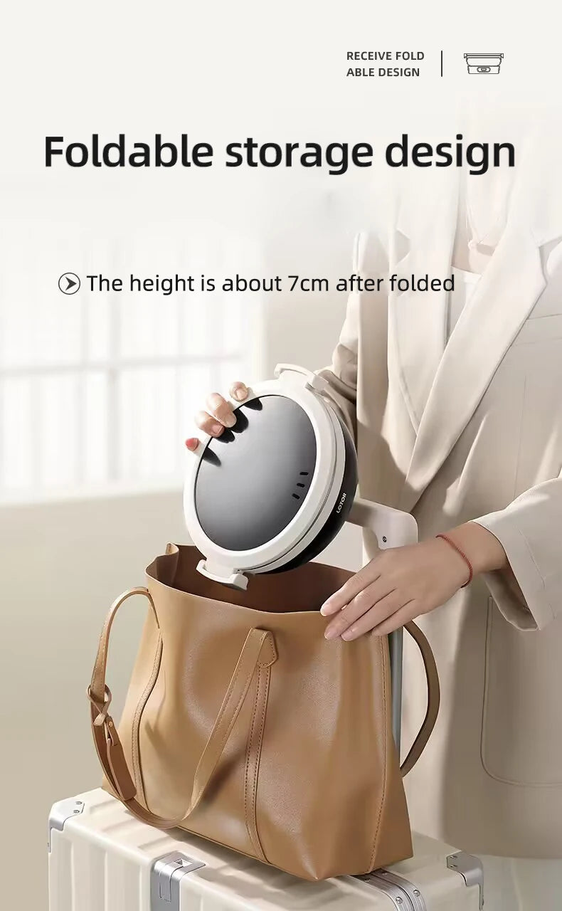 1.2L Folded Electric Cooking Pot Portable Multicooker Travel Rice Cooker Split Hot Pot 304 Stainless Steel Electric Skillt 500W