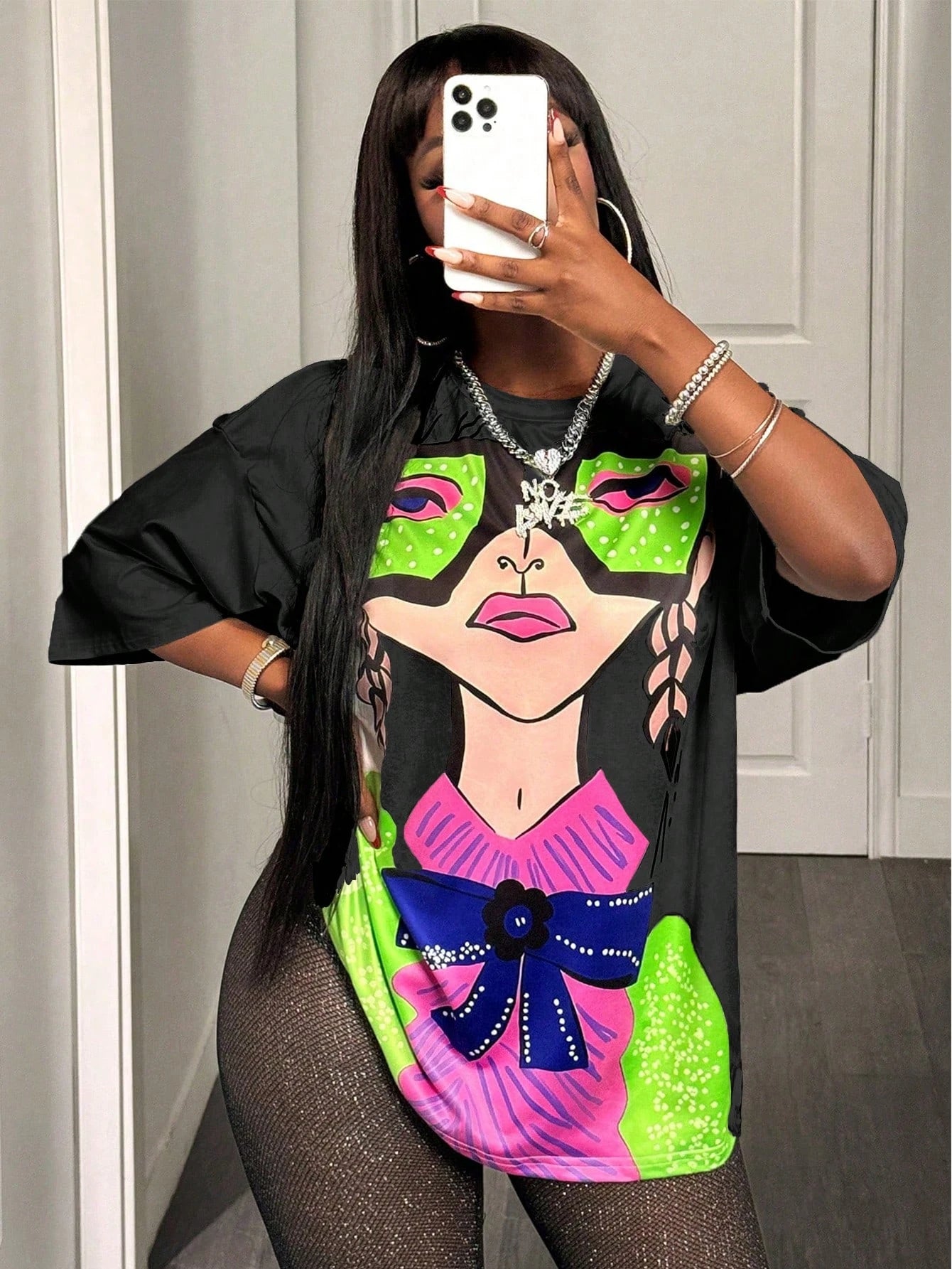 BamGleam Oversized T-shirt Loose Casual Hip-Hop Style Graphic Printed Women T-Shirt Summer Fashion Y2k Ladies Clothes Female Tee