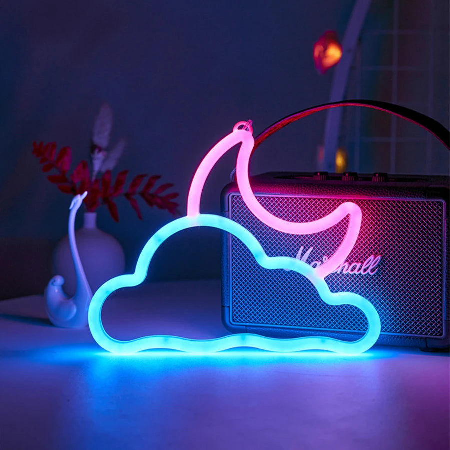 LED shaped lamp, double-sided neon light, letter light string, proposal and confession decoration light, night light