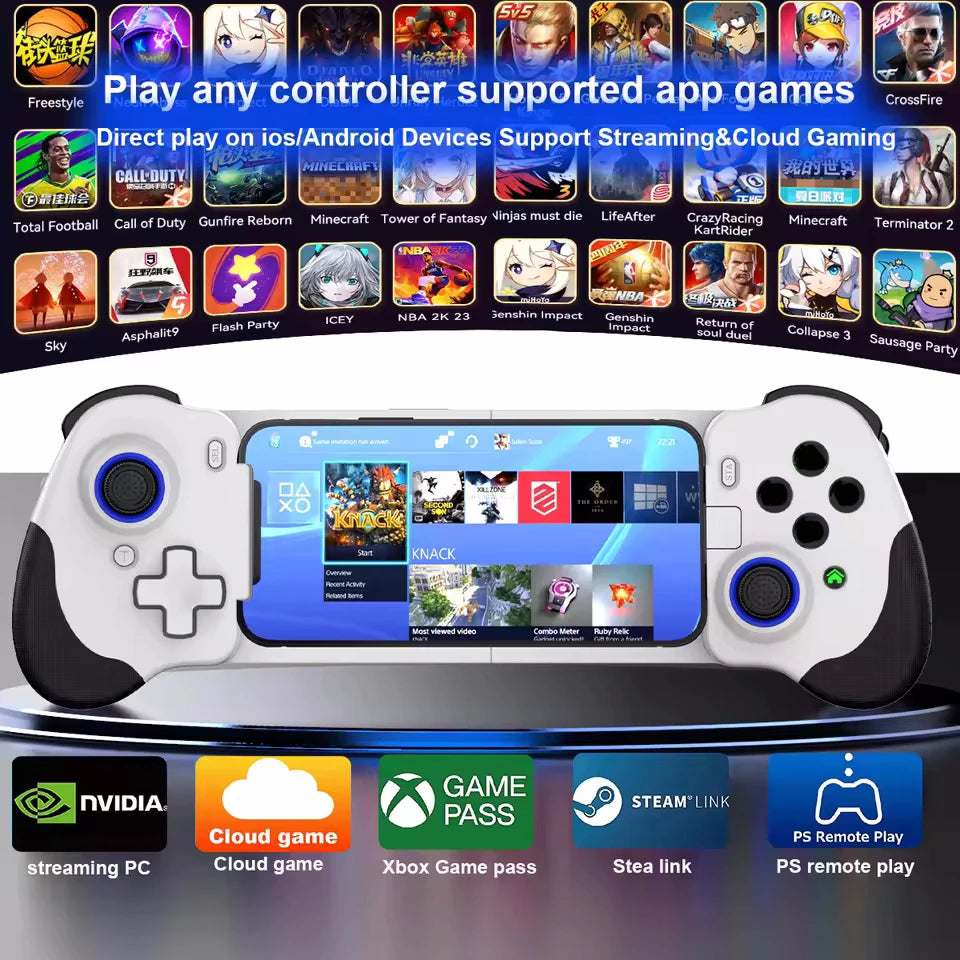 Gamepad Gaming Control Game Pad Controller For iPhone IOS 15 16 Android Mobile Cell Phone Cellphone USB Wired Trigger Mando Kit