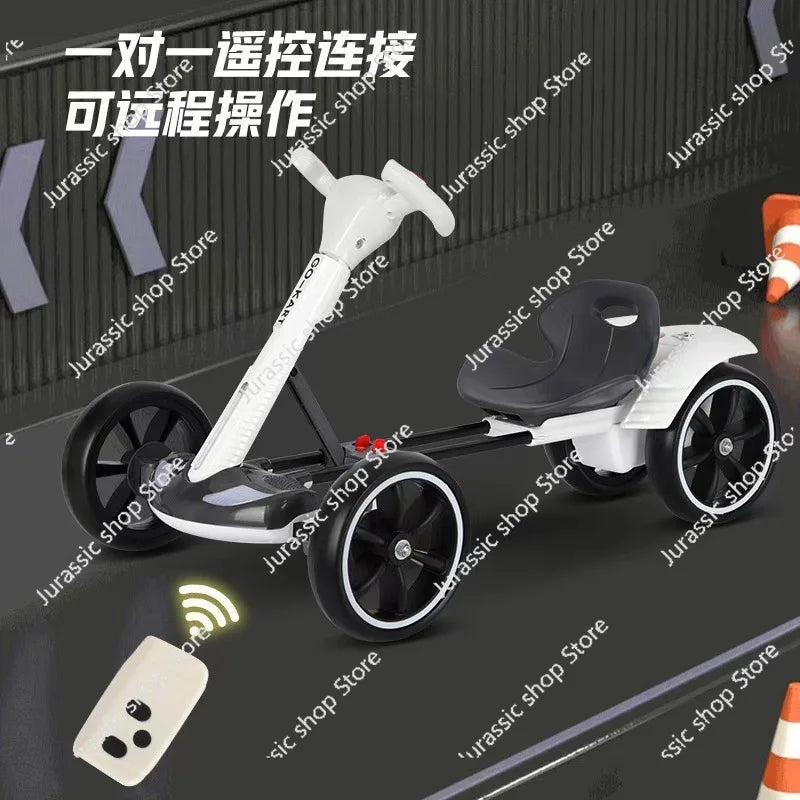 Children's Electric Kart Free Installation Can Sit Electric Car Children Charging Remote Control Folding Stroller