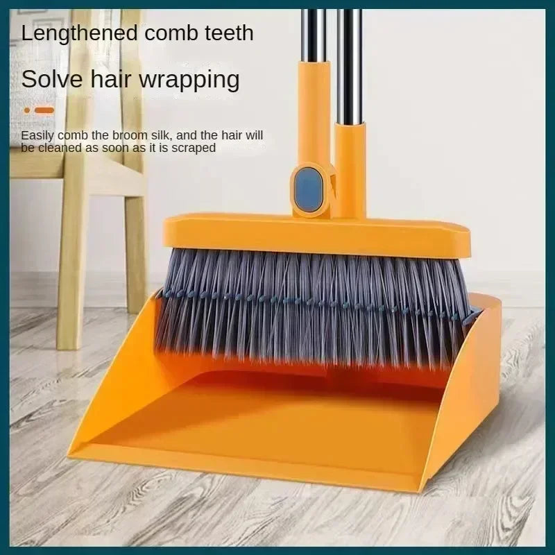 Broom Set Household  Broom Dustpan Set Brush Head Sweeping Folding Garbage Shovel Broom