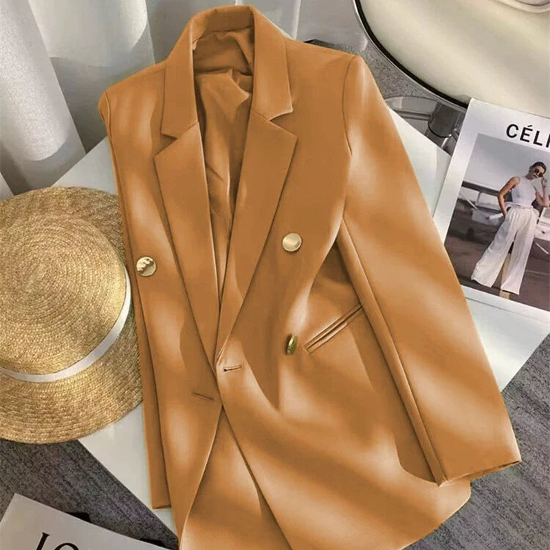 2025 Fashion New Women Suit Coat Elegant Casual Blazer Jacket Spring Autumn Office Ladies Clothing Basic Coat  Female Jacket