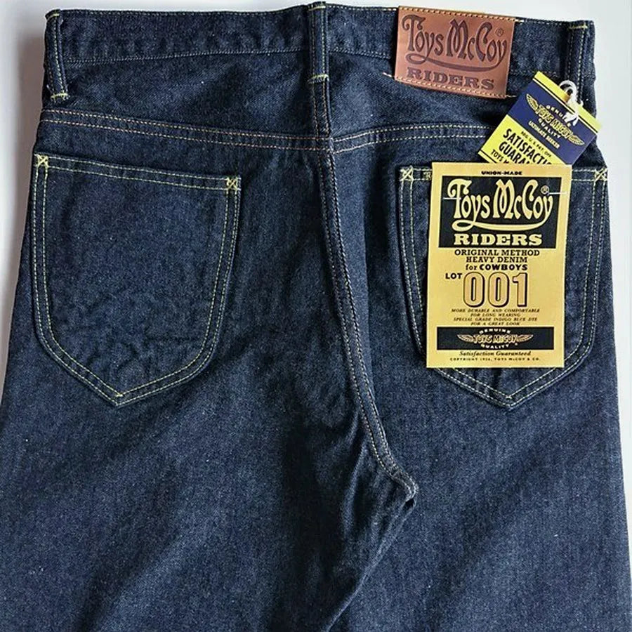 TOYS McCOY LOT 001Z pays tribute to LXX (taxi driver) left twill retro red ear jeans