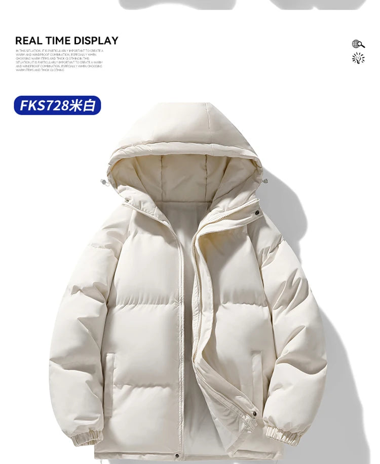 2026 new arrival winter jacket sill-like cotton jackets men,mens fashion thicken warm parkas trench coat male size M-4XL
