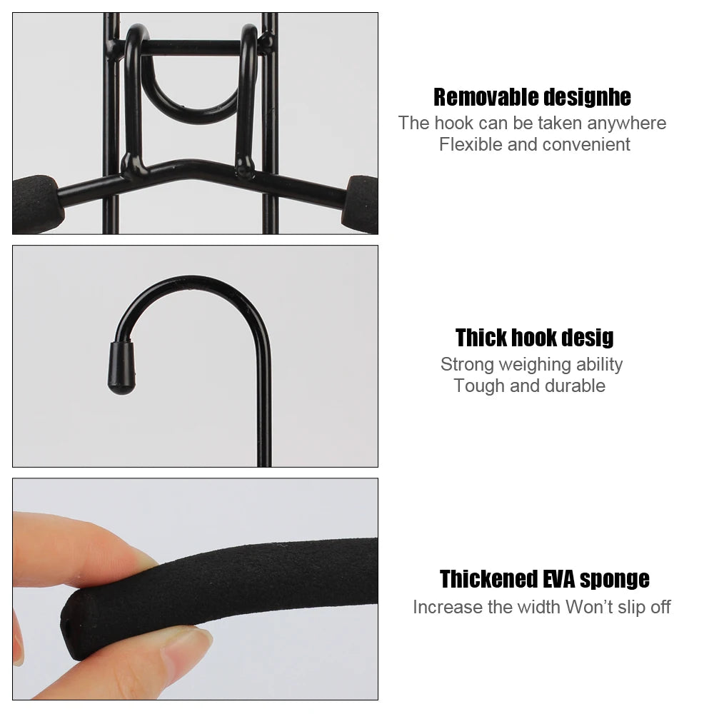 Household One-Piece Clothes Hanger Indoor Space Saving Clothes Drying Rack Mounted Hanger Detachable Storage Holder 5 Layer