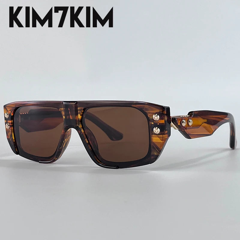 Steampunk Square Polarized Sunglasses Men Big 2025 Luxury Brand Punk UV400 Driving Sun Glasses Fashion Eyewear For Male Shades