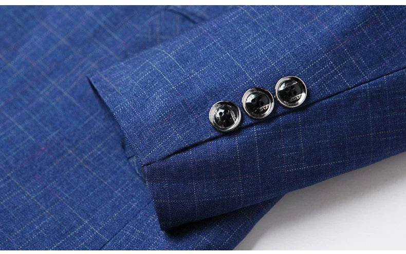 TFETTERS Brand 2025 Spring Mens Wedding Suits Blazer Check Autumn Single Breasted Suits Blazers Men Fashion Blazer for Mens