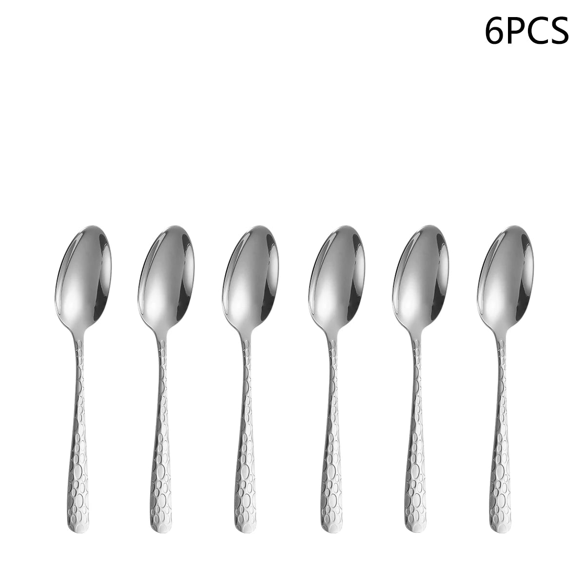 4/6/16/24pcs Silver stainless steel tableware with steak knife dinner fork soup spoon tea spoon delicate household tableware