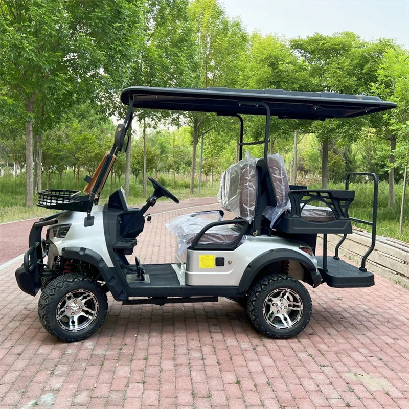 China New 4+2 6 Seat Electric Car Low Speed Electric Off-Road Vehicle Folding Seat Electric Golf Cart With 60V 72V Battery