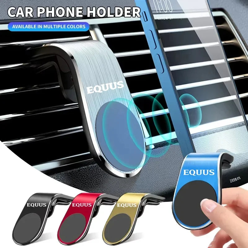 360° Metal Magnet Phone Stand Car Phone Holder Metal Holder Air Vent Clip For Hyundai Equus anti slip holder Auto Accessories