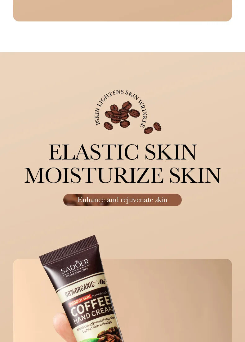 1/2/3/5pcs SADOER Coffee Hand Cream Sets Moisturizing Nourishing Whitening Hydrating Hands Skin Care Products