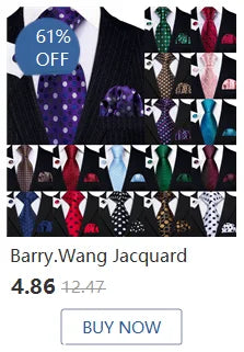 Barry.Wang Orange Brown Silk Mens Tie Hanky Cufflinks Set Gold Coffee Jacquard Designer Necktie For Male Wedding Business Party