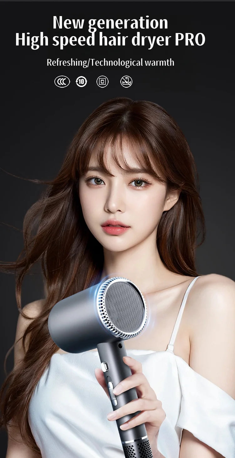 New 2400W High-Speed Hair Dryer With Blue Light Negative Ion Quick Drying And Silent Hair Care, Dedicated For Home Hair Salons