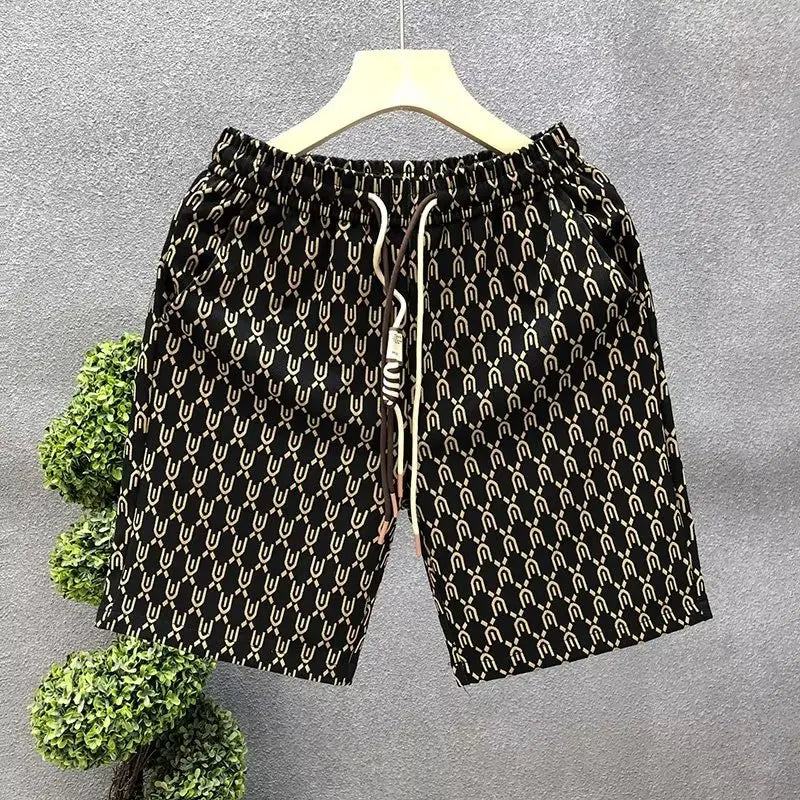 High Quality Men's Shorts Summer American Gym Shorts Fashion Green Short Pants Harajuku High Street Men's Clothing Streetwear