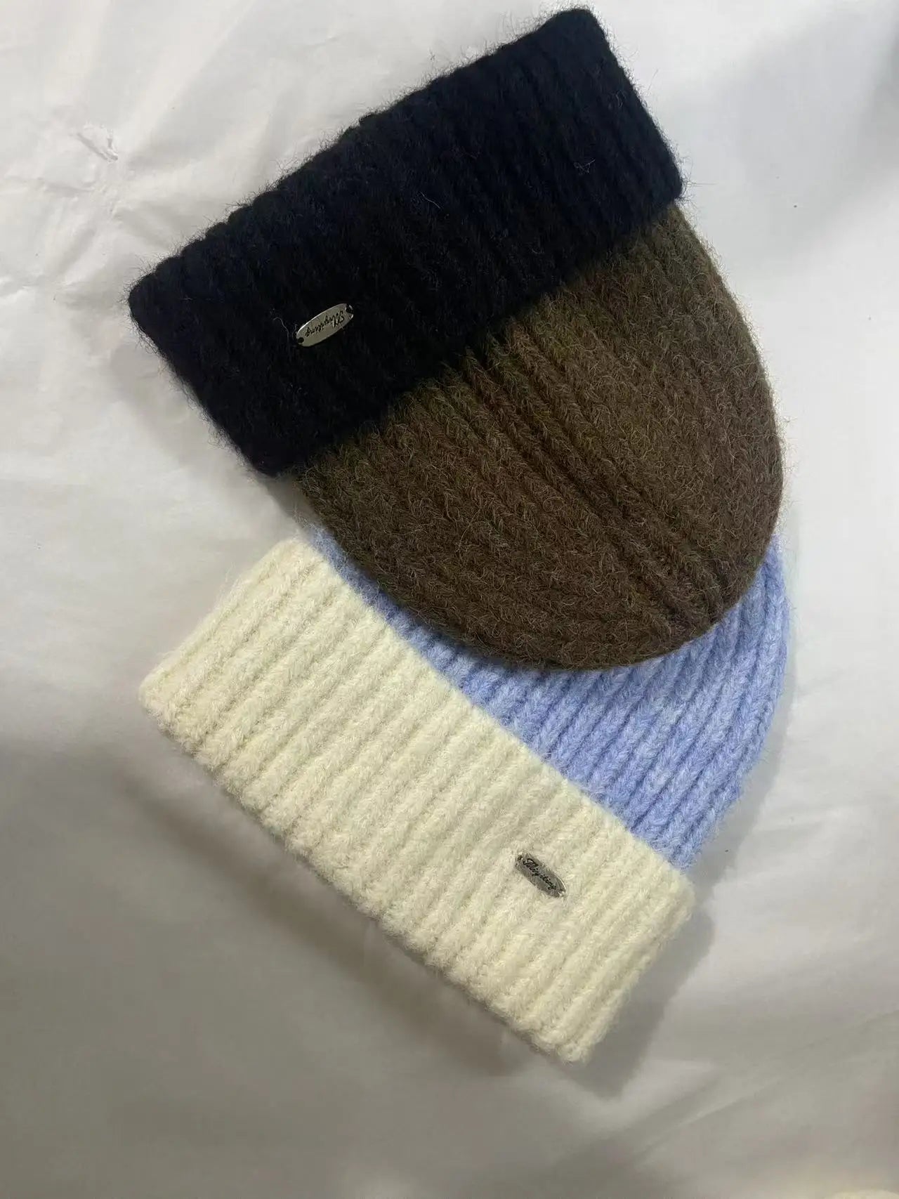 Korean wool hat men's autumn and winter 2025 new thickened warm headgear big head circumference showing small face knitted hat