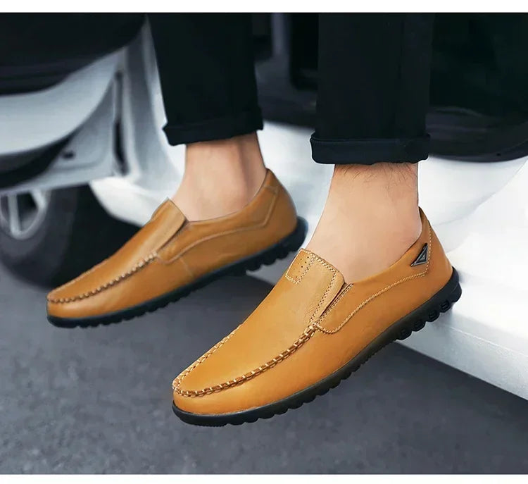 Men Dress Shoes Natural Leather Men's Brand Shoes Sale Formal Shoe Men's Cowhide Italian Genuine Leather Loafers Footwear Casual