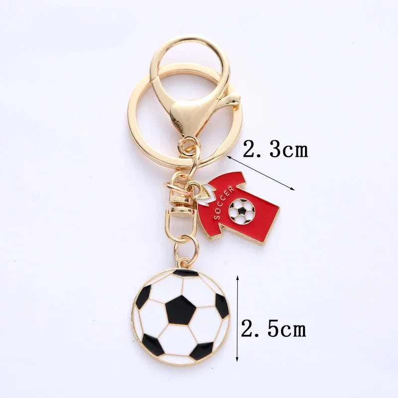 Football Souvenir Key Chain Soccer Fans Keychain Bag Pendant Key Ring Men Boyfriend Gift Accessories World Cup European Cup
