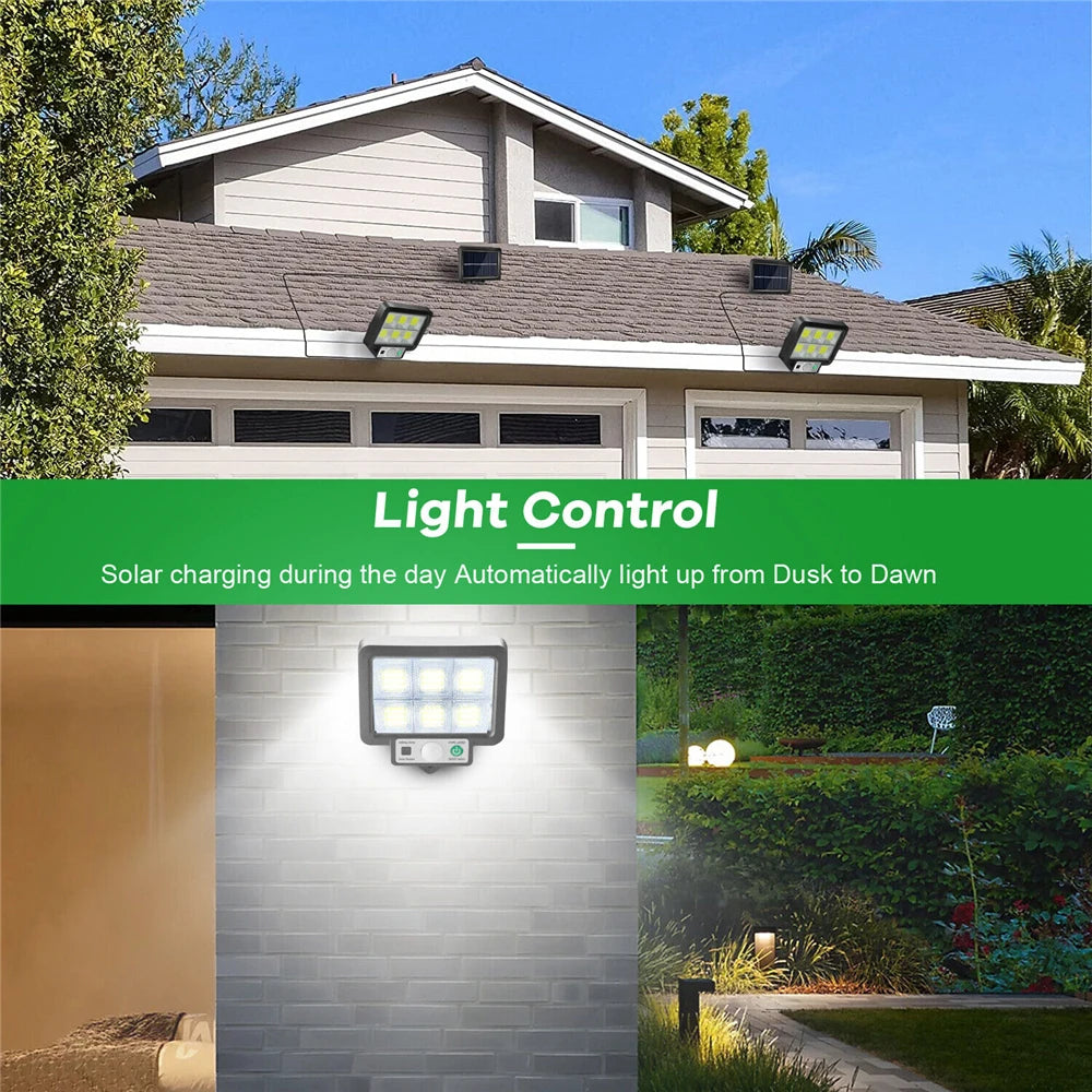 Outdoor Waterproof Emergency Street Garden Security Decor Lamp LED Solar Split Wall Lamp Motion Sensor Sunlight Light 3 Mode