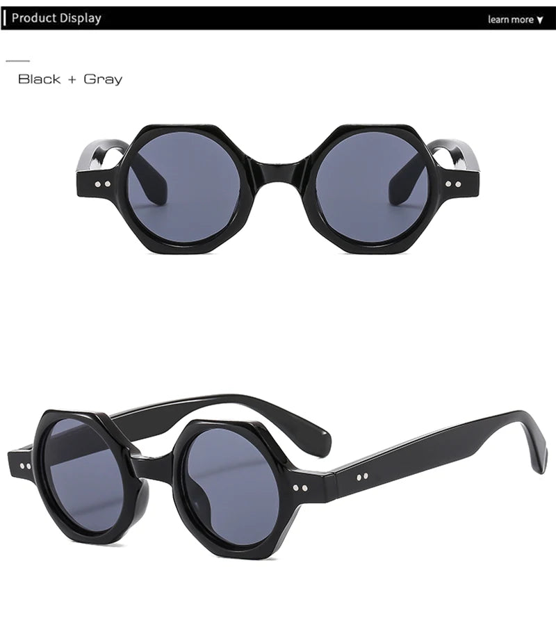 SHAUNA New Polygon Square Sunglasses Women Fashion Candy Color Round Lenses Eyewear Shades UV400 Men Sun Glasses