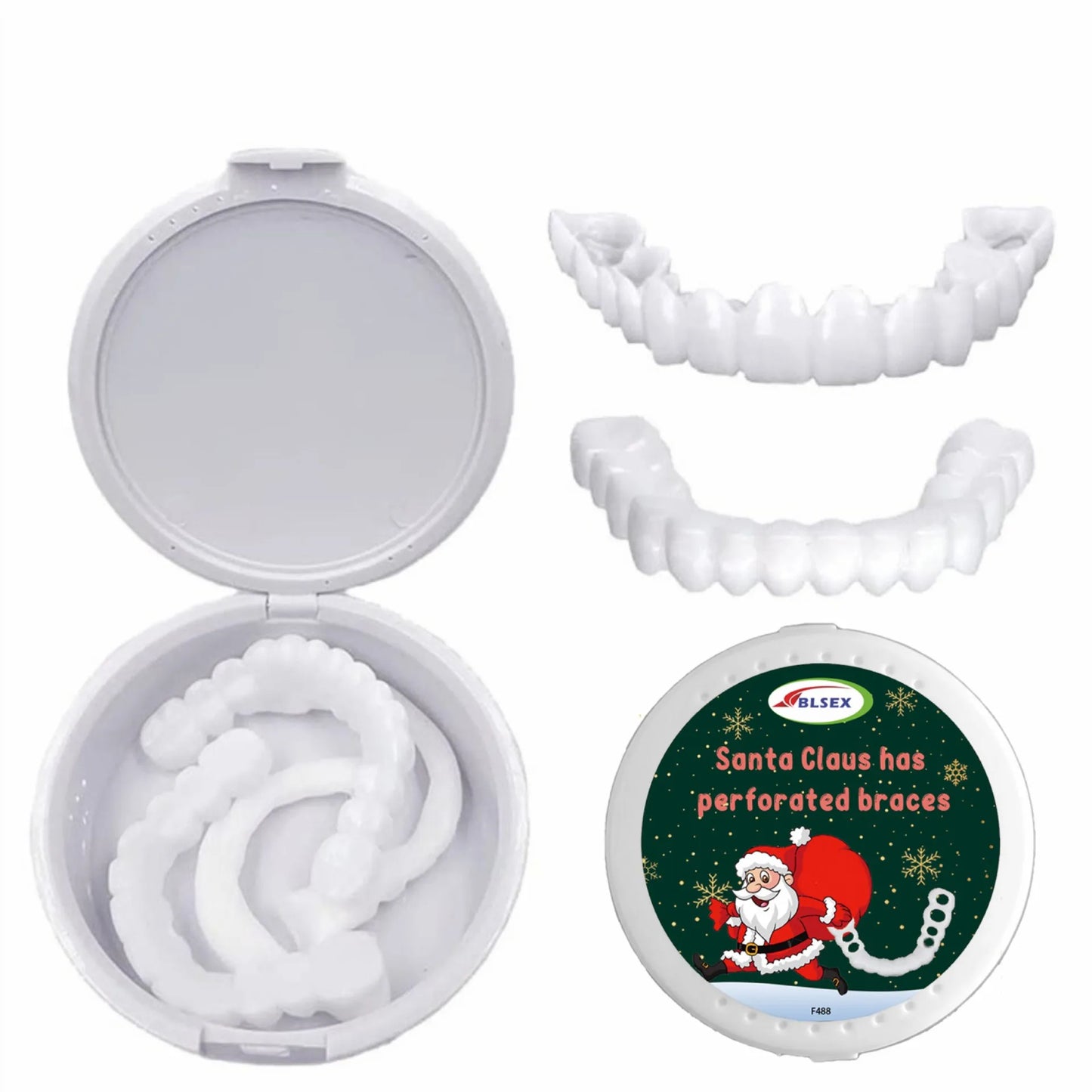 New Dental Perfect Fit Teeth Whitening Fake Tooth Cover Temporary Resin False Braces Snap On Smile Veneers