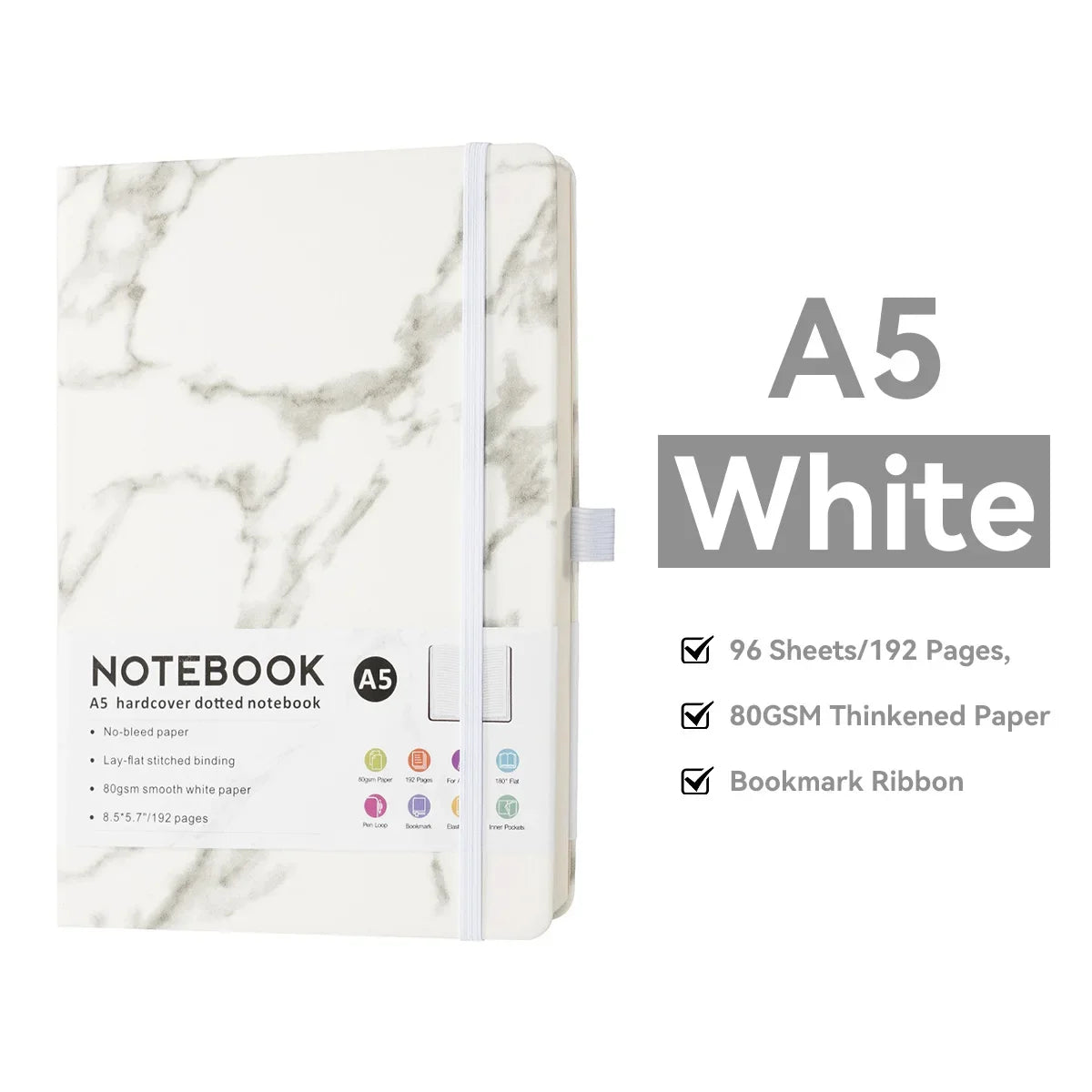 Hard Cover Sketchbook Strap Notebook A5 Lined Stationery Notebooks and Journals Diary Writing Pads Office School Supplies