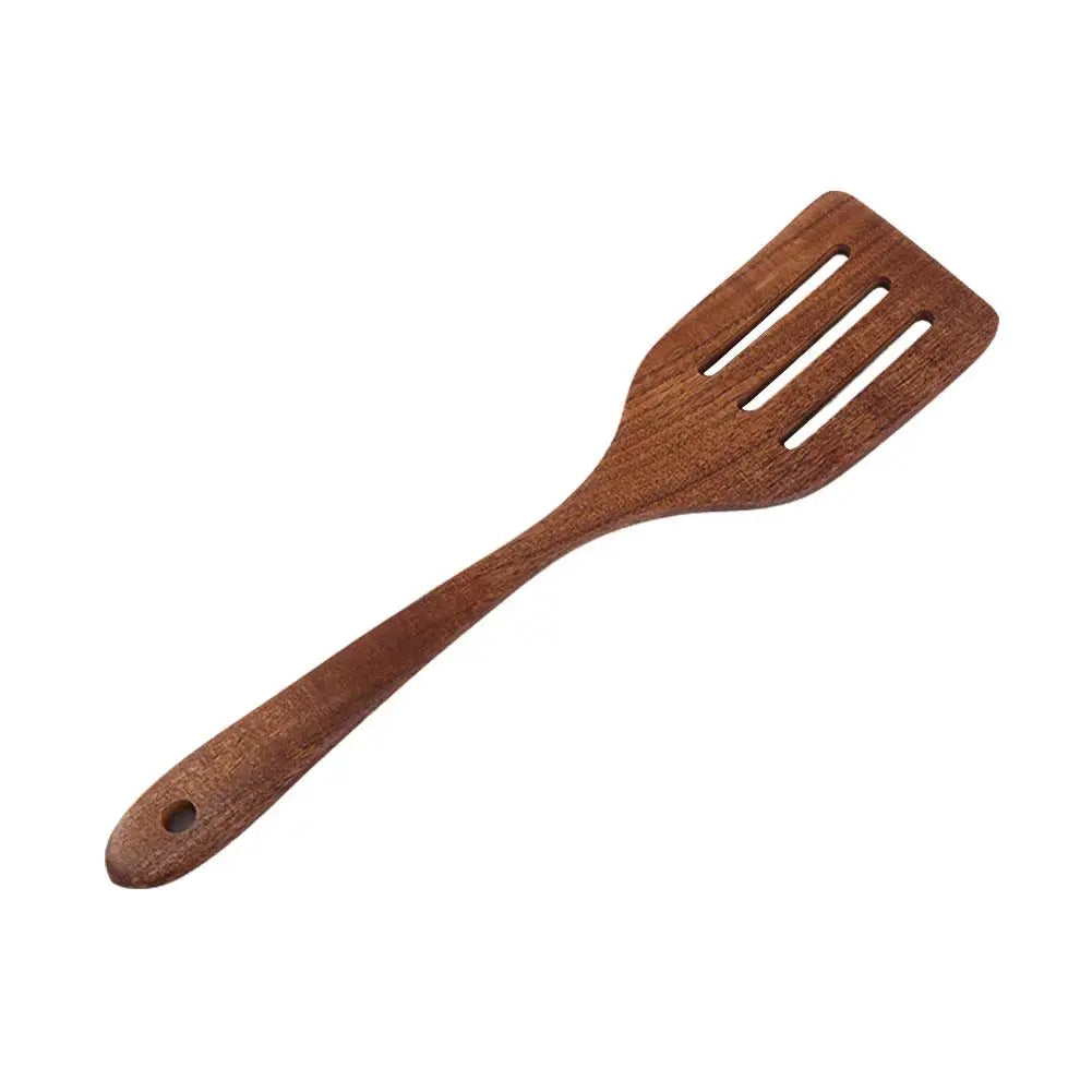 Wooden Spoons for Cooking, Acacia Wood Cooking Utensils Set Wooden Kitchen Tools Spoon Rest Nonstick Cookware Kit Safe